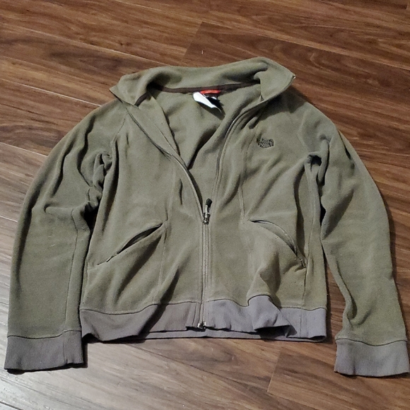 The North Face Forest Green Fleece Jacket - Picture 1 of 8